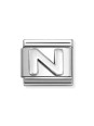 Nomination classic lettre N Argent