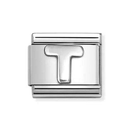 Nomination classic lettre T Argent