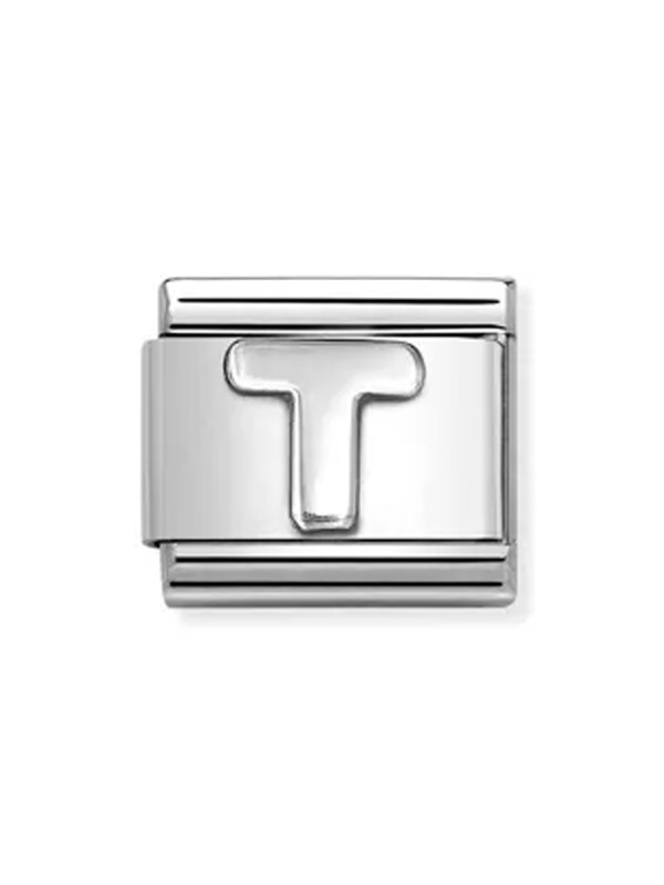 Nomination classic lettre T Argent