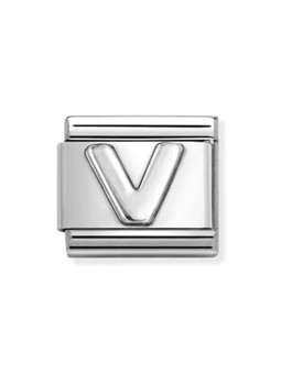 Nomination classic lettre V Argent