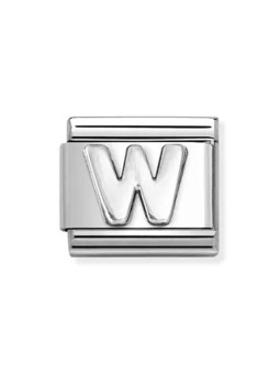 Nomination classic lettre W Argent