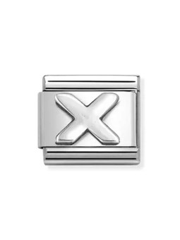 Nomination classic lettre X Argent