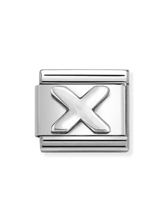 Nomination classic lettre X Argent