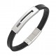 Bracelet All Blacks cuir et acier