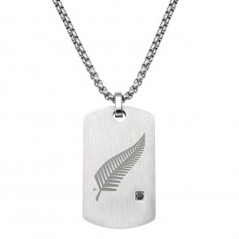 Vente Collier homme en acier argenté et doré à gravures labyrinthe