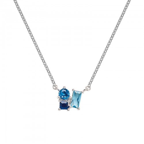 Collier Go Mademoiselle Argent et pierres de couleurs synthétiques