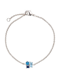 Bracelet Go Mademoiselle Argent et pierres de couleurs synthétiques