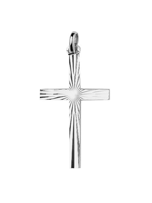 Pendentif croix facetée en Argent