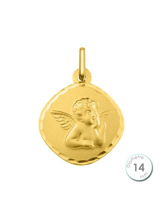 Médaille de baptême Ange en Or jaune