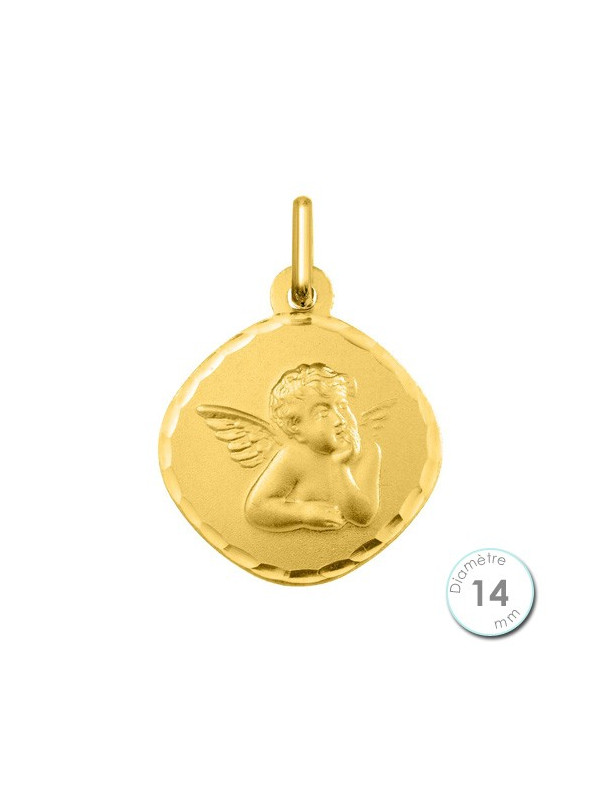 Médaille de baptême Ange en Or jaune