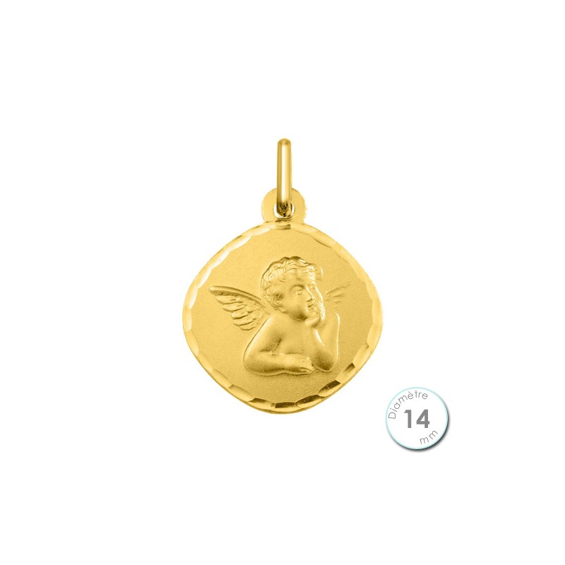 Médaille de baptême Ange en Or jaune