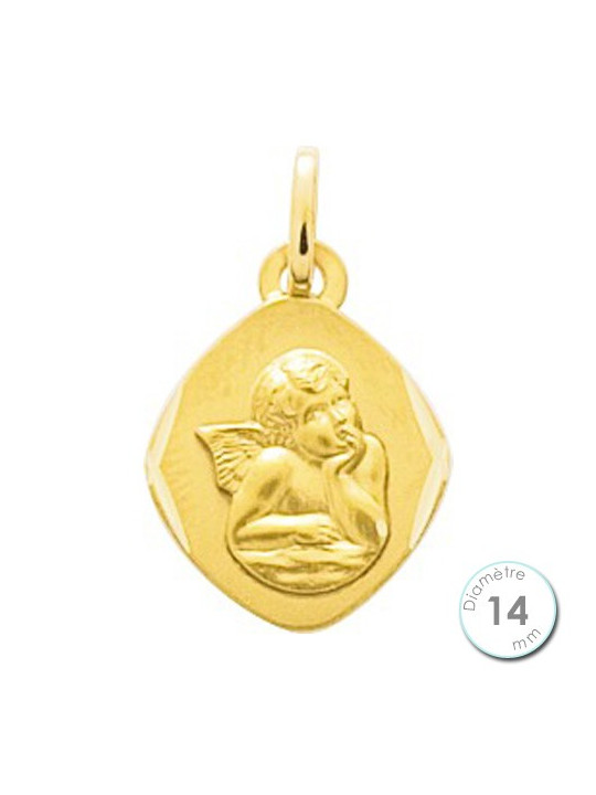 Médaille de baptême Ange en Or jaune