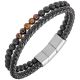 Bracelet All Blacks cuir et perles 682294