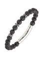 Bracelet All Blacks perles et acier 682340