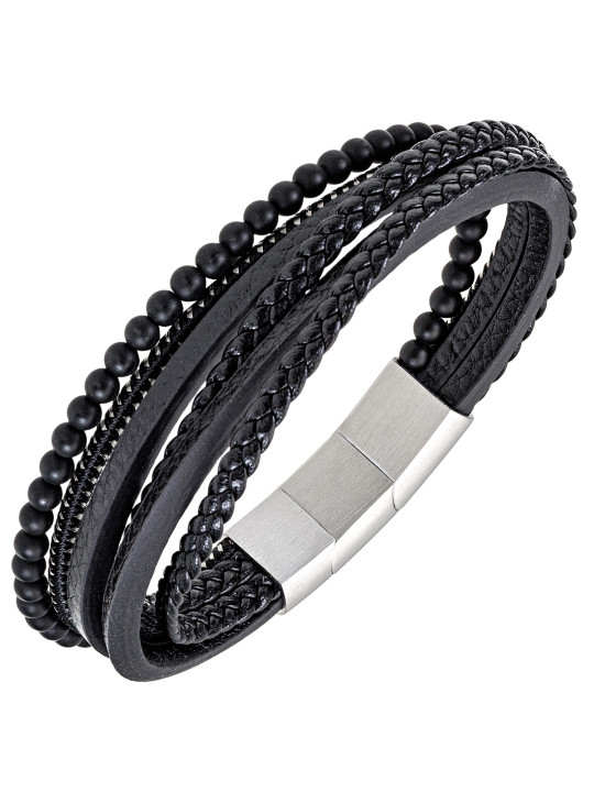 Bracelet All Blacks cuir noir 682364