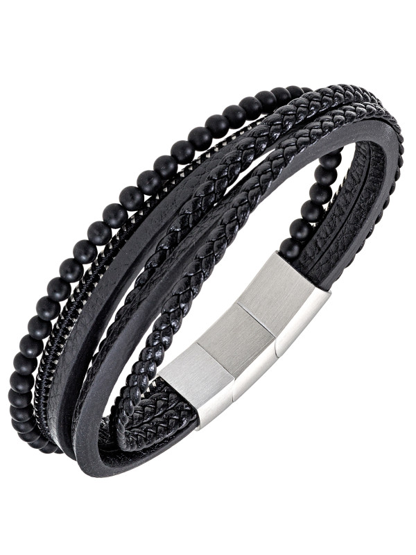Bracelet All Blacks cuir noir 682364