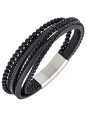Bracelet All Blacks cuir noir 682364