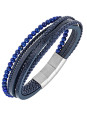 Bracelet All Blacks cuir bleu 682365