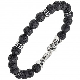 Bracelet All Blacks perles et acier 682366