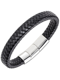 Bracelet All Blacks cuir noir 682445