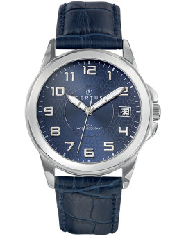 Montre Certus homme bleue bracelet cuir 610725