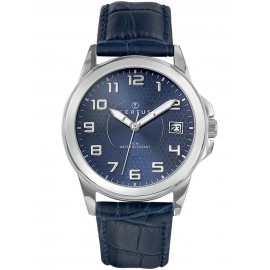 Montre Certus homme bleue bracelet cuir 610725