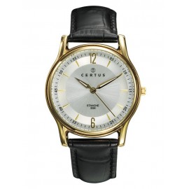 Montre classe bracelet cuir noir Certus 611252