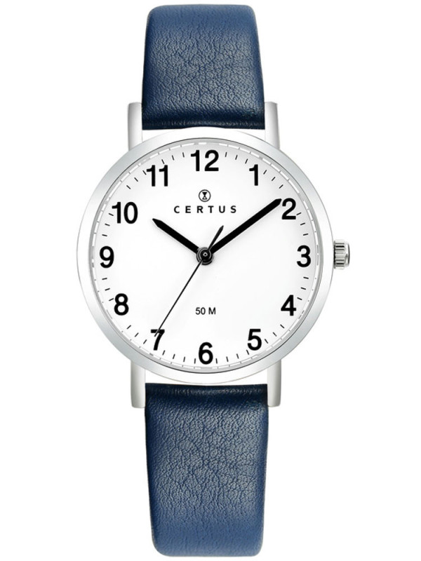 Montre bracelet cuir bleu pour femme Certus 644445
