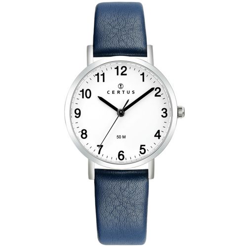 Montre bracelet cuir bleu pour femme Certus 644445