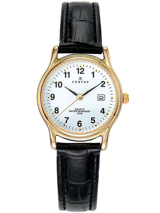 Montre Femme Certus cuir noir 646500