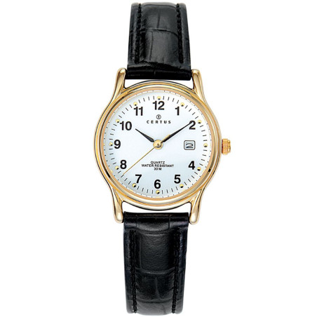 Montre Femme Certus cuir noir 646500