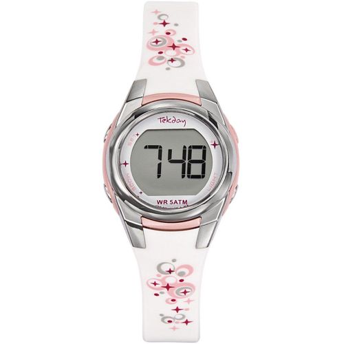 Montre enfant Tekday blanche avec étoiles 653608