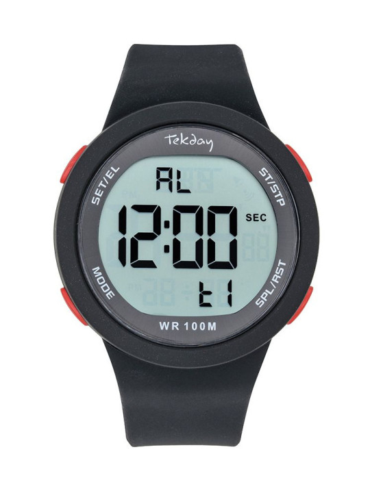 Montre digitale Tekday sport noire 656219