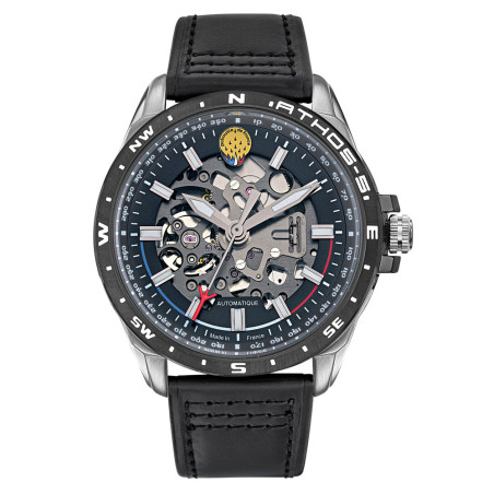 Montre Automatique Athos 5 Cuir Patrouille de France Homme 668116