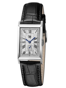 Montre LIP CHURCHILL T18 chiffres romains cuir noir 671929