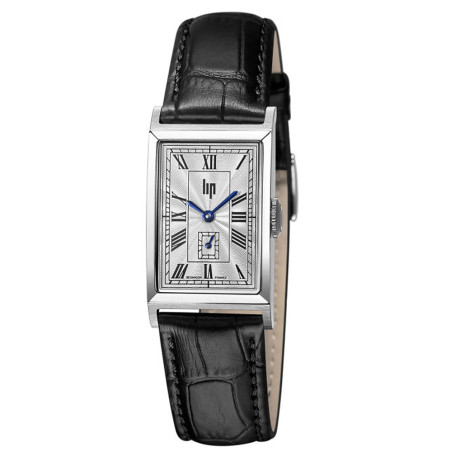 Montre LIP CHURCHILL T18 chiffres romains cuir noir 671929
