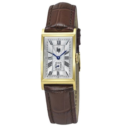 Montre Lip Churchill T18 vintage chiffres romains cuir brun 671933
