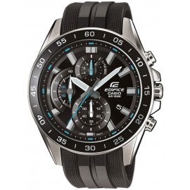 Montre homme Edifice acier et bracelet résine noir EFV-550P-1AVUEF