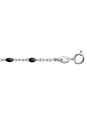 Bracelet argent et résine olives noire