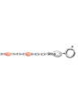 Bracelet argent et résine olives rose