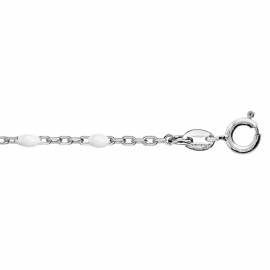 Bracelet argent et résine olives blanche