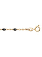 Bracelet argent doré et résine olives noire