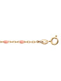 Bracelet argent doré et résine olives rose