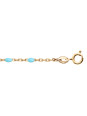 Bracelet argent doré et résine olives bleu clair