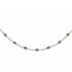 Collier argent et résine olives verte