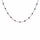 Collier argent et résine olives violet transparent