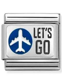 Maillon Nomination classic avion en Argent