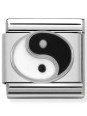 Maillon Nomination classic Symbole Yin et Yang en Argent