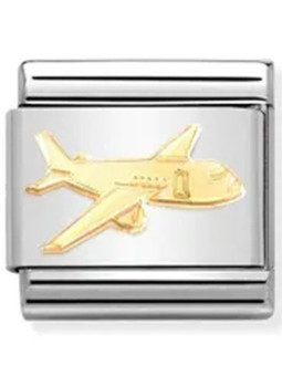 Maillon Nomination classic avion en Or