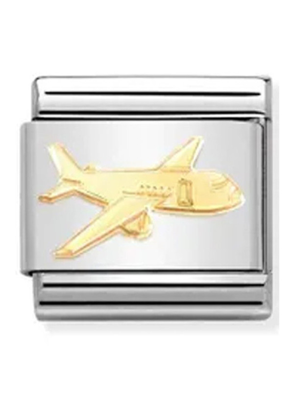 Maillon Nomination classic avion en Or